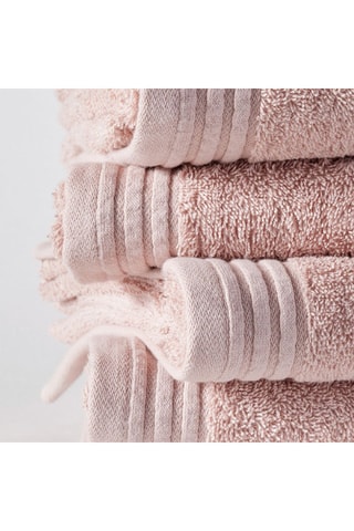 6 serviettes de bain - Rose - 50 x 130 cm