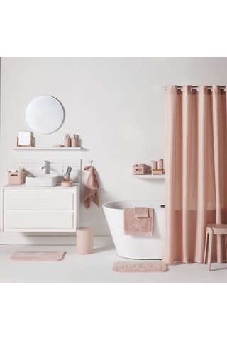 6 serviettes de bain - Rose - 50 x 130 cm