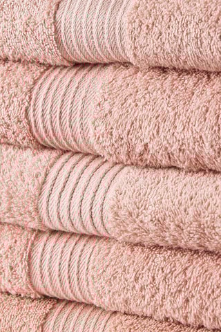 5 draps de douche Essential - Rose - 70 x 130 cm