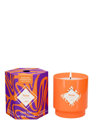 Vela perfumada Néon e brincos - Laranja