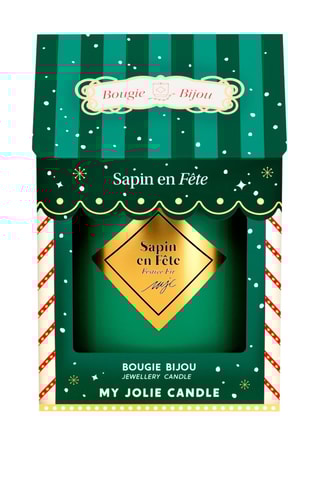 Vela perfumada e pulseira - Pinheiro em Festa