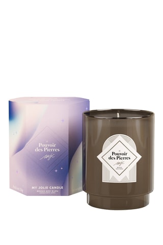 Vela perfumada e colar dourado - Poder das Pedras