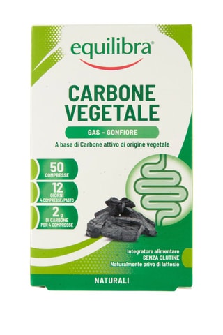 Carbone Vegetale Equilibra - 2 x 50 compresse - 2 cure da 12 giorni
