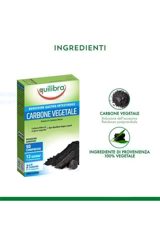 Carbone Vegetale Equilibra - 2 x 50 compresse - 2 cure da 12 giorni