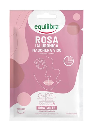 2 x maschera in tessuto idratante Rosa Ialuronica