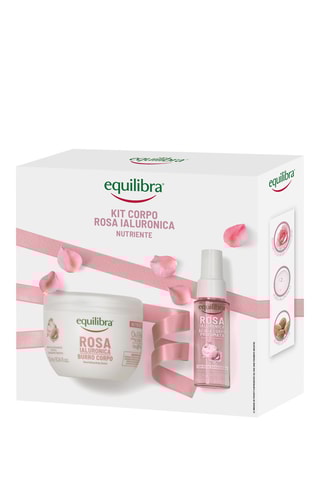 Cofanetto corpo nutriente all'acido ialuronico e alla rosa - 2 prodotti
