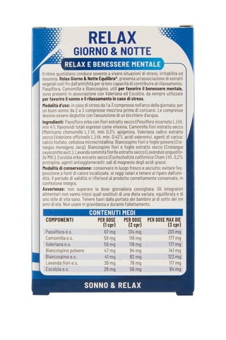 Relax Giorno & Notte Equilibra - 2 x 50 compresse - 2 cure da 50 giorni