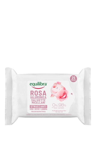 2 pacchi di salviette micellari struccanti Rosa Ialuronica - 2 x 25 salviette