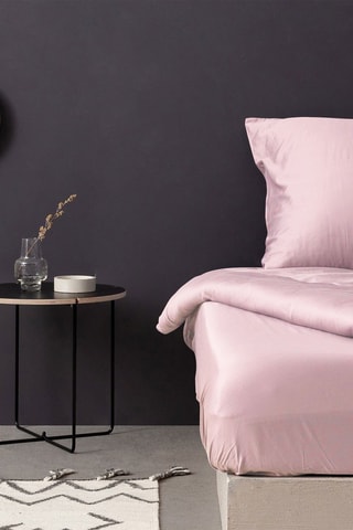 Lençol-capa em algodão acetinado - 125 g/cm² - Rosa