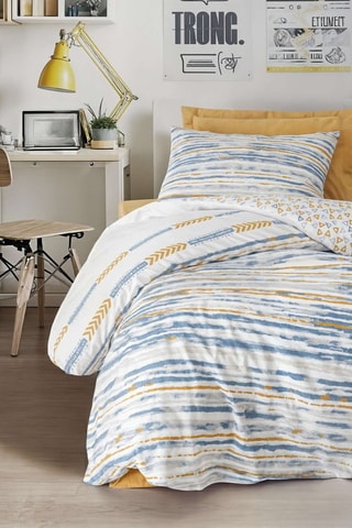 Conjunto de edredão em algodão Dashon - 57 fios/cm² - Amarelo