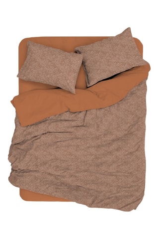Conjunto de edredão em algodão Oniks - 57 fios/cm² - Caramelo