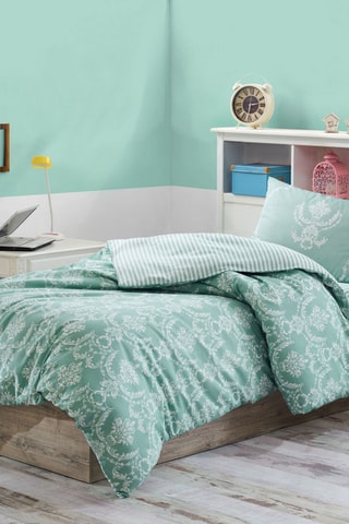 Conjunto de edredão em algodão 48 fios/cm² Pure - Verde