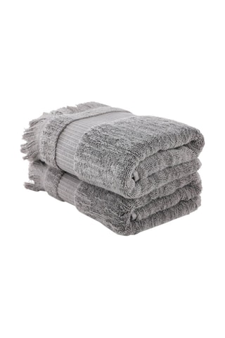2 lençóis de banho - Cinzento-escuro - 75 x 150 cm