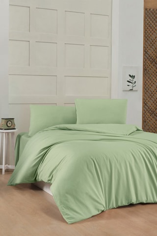 Conjunto de edredão em algodão 61 fios/cm² - Verde-claro