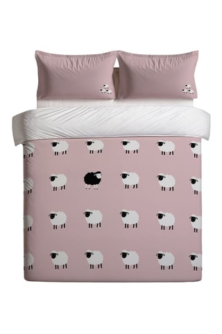 Conjunto de edredão em algodão 57 fios/cm² Preto - Rosa