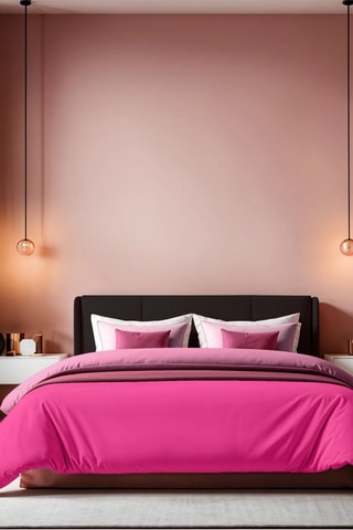 Capa de edredão em algodão - 61 fios/cm² Tonne Rosse - Rosa