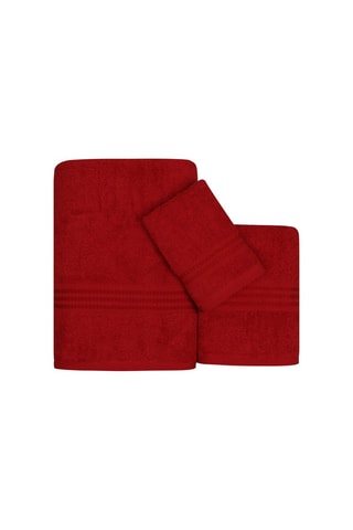 3 toalhas Rainbow Vermelho