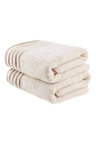 2 toalhas de duche grandes Mayra - Creme