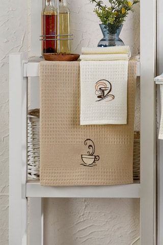 6 panos - Bege e cru