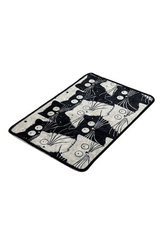 Tapete de banho White Cats DJT Branco e preto - 40 x 60 cm