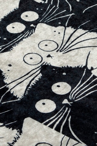 Tapete de banho White Cats DJT Branco e preto - 40 x 60 cm
