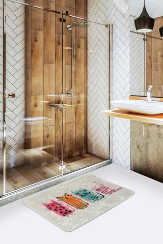 Tapete de banho Baby Cats Cinzento - 40 x 60 cm