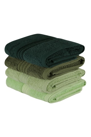 4 toalhas de rosto - Verde – 30 x 50 cm