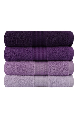 4 toalhas de rosto - Violeta - 30 x 50 cm