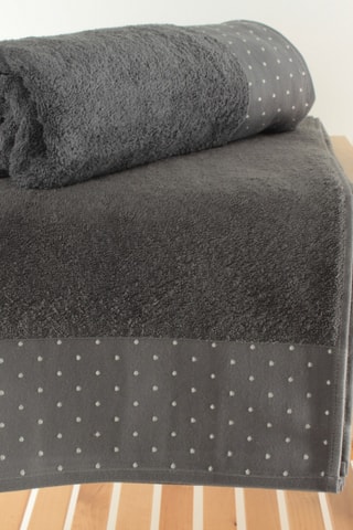 2 toalhas de banho grandes - Cinzento - 70 x 140 cm