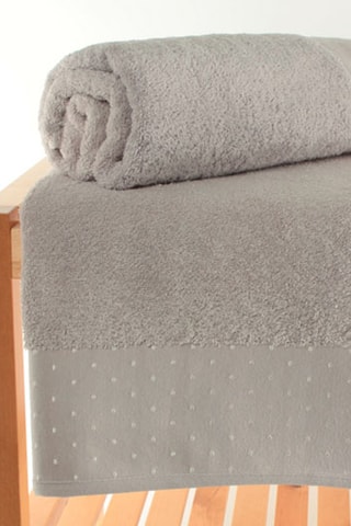 2 toalhas de banho grandes - Cinzento-claro - 70 x 140 cm