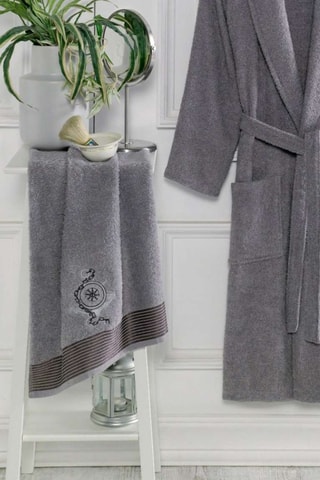 Roupão e toalha - Antracite