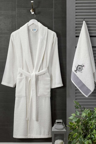 Roupão e toalha - Branco