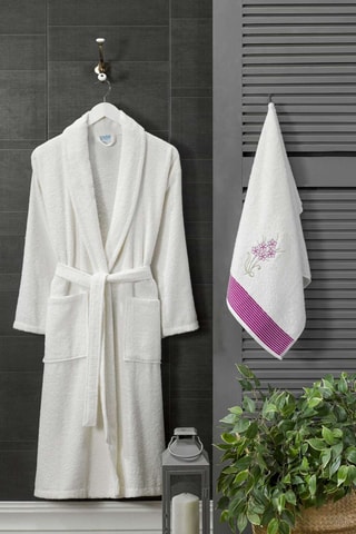 Roupão e toalha - Branco