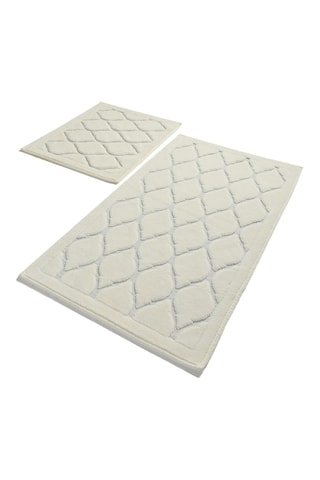 2 tapetes de banho - Cru - 50 x 60 cm / 60 x 100 cm