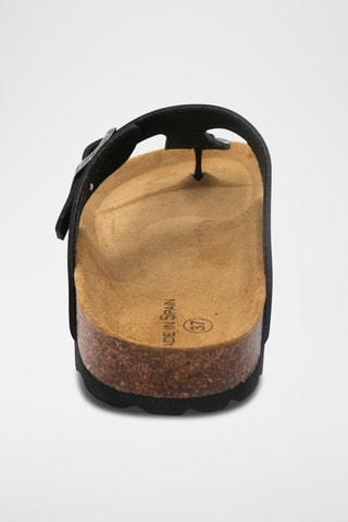 Gelakte Slippers Zwart