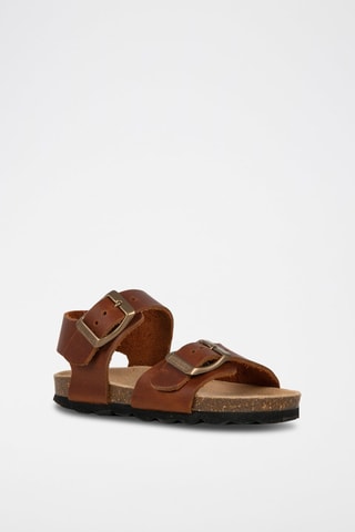 Leren Sandalen Rosso Camel