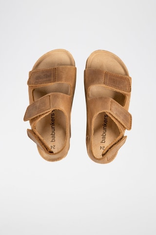 Leren Sandalen Rosso Lichtbruin