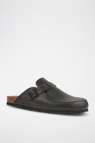 Leren Clogs - 
Zwart