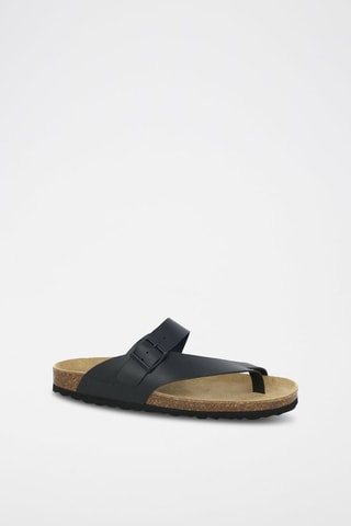 Leren Slippers 
Zwart