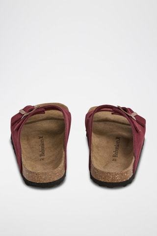 Nubuck Muiltjes - Bordeauxrood