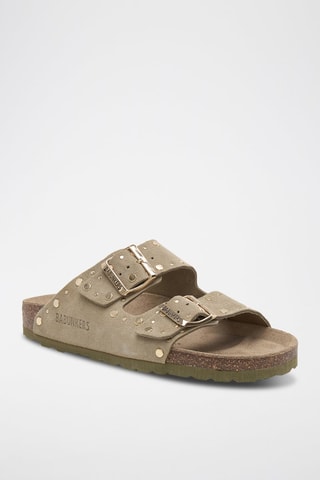 Nubuck Muiltjes - Kaki