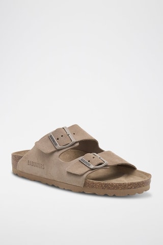 Mules em nobuck - Castanho