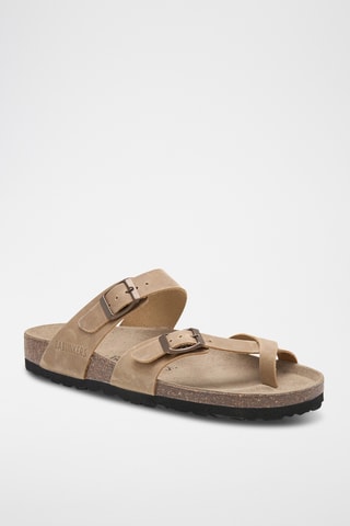 Leren Sandalen - Beige