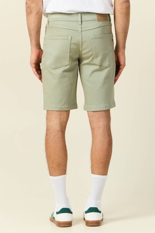 Calções bermuda de ganga em algodão biológico - Verde