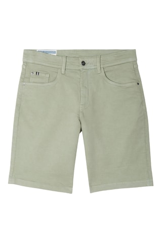 Calções bermuda de ganga em algodão biológico - Verde