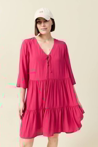 Vestido trapézio - Rosa