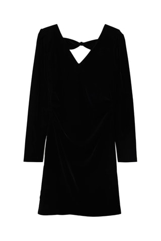 Vestido justo em veludo - Preto