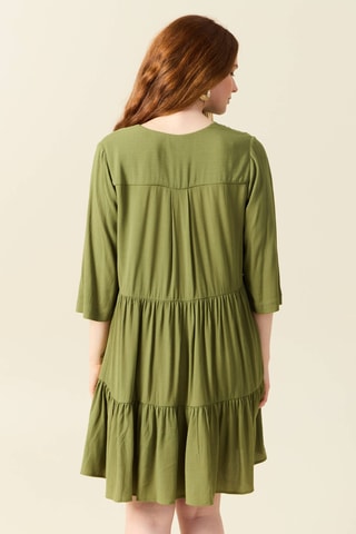 Vestido trapézio - Caqui