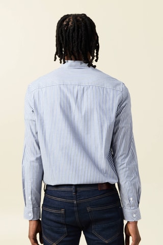 Camisa em algodão biológico - Azul-marinho