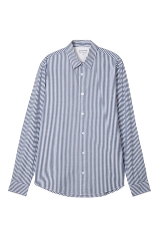 Camisa em algodão biológico - Azul-marinho